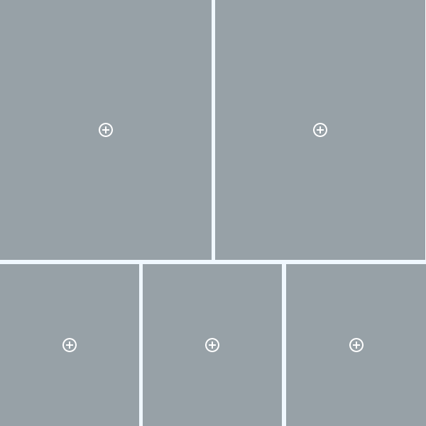 Коллаж из пяти фотографий разного размера, три меньше, две больше