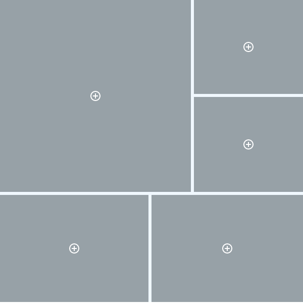 Сделать коллаж из пяти фотографий разного размера