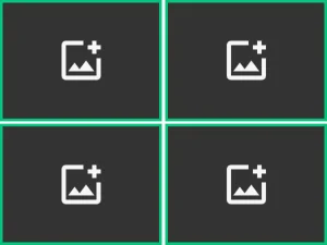 Конструктор коллажа на 4 фотографии. Шаблон с ячейками для создания квадратного или прямоугольного коллажа из четырёх фотографий