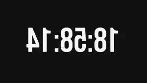 Зеркальные часы. Часы на весь экран с зеркальным отражением