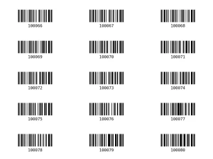 Генератор штрих-кодов CODE128 последовательно из диапазона чисел