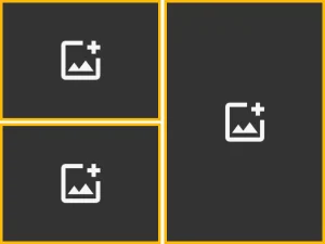 Коллаж из трех фотографий - две слева одна справа