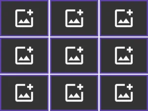 Коллаж из 9 фото одинакового размера. Конструктор коллажа на основе шаблона с ячейками