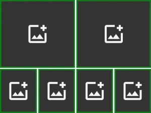 Коллаж из 6 фото. 2 сверху и четыре снизу